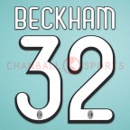 AC Milan 2009-2010 Beckham #32 Homekit Nameset Printing