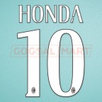 AC Milan 2014-2016 Honda #10 Homekit Nameset Printing