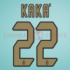 AC Milan 2004-2007 Kaka #22 Homekit Nameset Printing 