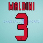 AC Milan 2004-2007 Maldini #3 Awaykit Nameset Printing