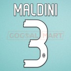 AC Milan 2010-2011 Maldini #3 Homekit Nameset Printing