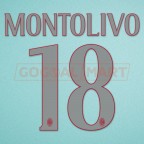 AC Milan 2016-2017 Montolivo #18 Homekit Nameset Printing