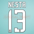 AC Milan 2008-2009 Nesta #13 Homekit Nameset Printing