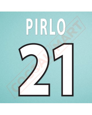 AC Milan 2000-2001 Pirlo #21 Homekit Nameset Printing