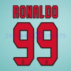 AC Milan 2006-2007 Ronaldo #99 Awaykit Nameset Printing