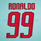 AC Milan 2007-2008 Ronaldo #99 Awaykit Nameset Printing