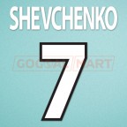 AC Milan 2000-2002 Shevchenko #7 Homekit Nameset Printing