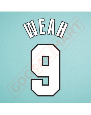 AC Milan 1998-2000 Weah #9 Homekit Nameset Printing