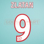 Ajax 2001-2002 Zlatan #9 Homekit Nameset Printing