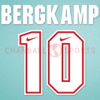 Arsenal 1994-1995 Bergkamp #10 Awaykit Nameset Printing 