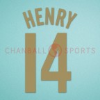 Arsenal 2005-2006 Henry #14 Champions League Homekit Nameset Printing 