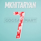 Arsenal Singapore tour 2018-2019 Mkhitaryan #7 Homekit Nameset Printing