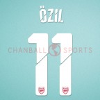 Arsenal 2014-2015 Ozil #11 Champions League Homekit Nameset Printing