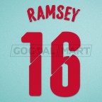 Arsenal 2014-2015 Ramsey #16 FA Cup Awaykit Nameset Printing