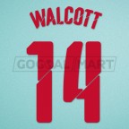 Arsenal 2014-2015 Walcott #14 FA Cup Awaykit Nameset Printing