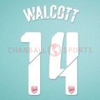 Arsenal 2014-2015 Walcott #14 Champions League Homekit Nameset Printing