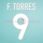 Atletico Madrid 2001-2002 F. Torres #9 Awaykit Nameset Printing