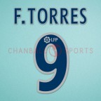 Atletico Madrid 2002-2003 F. Torres #9 Homekit Nameset Printing