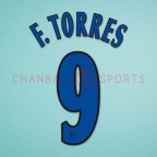 Atletico Madrid 2005-2006 F. Torres #9 Homekit Nameset Printing