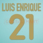 Barcelona 2001-2002 Luis Enrique #21 Homekit Nameset Printing