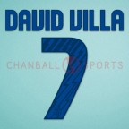 Barcelona 2010-2011 David Villa #7 Awaykit Nameset Printing