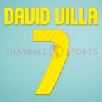 Barcelona 2010-2011 David Villa #7 Homekit Nameset Printing