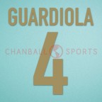 Barcelona 1999-2000 Guardiola #4 Homekit Nameset Printing