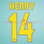 Barcelona 2007-2008 Henry #14 Homekit Nameset Printing