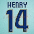 Barcelona 2008-2010 Henry #14 Awaykit Nameset Printing