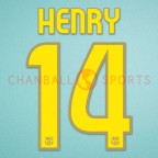 Barcelona 2008-2010 Henry #14 Homekit Nameset Printing