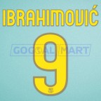 Barcelona 2008-2010 Ibrahimovic #9 Homekit Nameset Printing