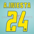Barcelona 2004-2006 Iniesta #24 Homekit Nameset Printing