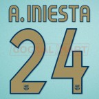 Barcelona 2006-2007 Iniesta #24 Homekit Nameset Printing