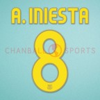 Barcelona 2007-2008 Iniesta #8 Homekit Nameset Printing