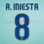 Barcelona 2008-2010 Iniesta #8 Awaykit Nameset Printing