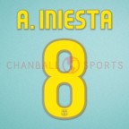 Barcelona 2008-2010 Iniesta #8 Homekit Nameset Printing