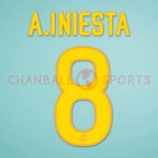 Barcelona 2011-2012 Iniesta #8 Homekit Nameset Printing
