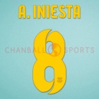 Barcelona 2012-2014 A. Iniesta #8 Homekit Nameset Printing