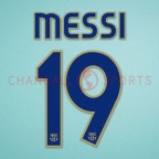 Barcelona 2007-2008 Messi #19 Awaykit Nameset Printing