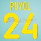 Barcelona 2000-2001 Puyol #5 Homekit Nameset Printing