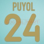 Barcelona 2001-2002 Puyol #5 Homekit Nameset Printing