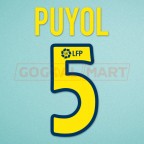 Barcelona 2002-2004 Puyol #5 Homekit Nameset Printing