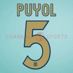 Barcelona 2006-2007 Puyol #5 Home/Awaykit Nameset Printing