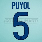 Barcelona 2011-2012 Puyol #5 3rd Awaykit Nameset Printing
