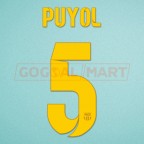 Barcelona 2012-2014 Puyol #5 Homekit Nameset Printing