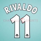 Barcelona 1997-1998 Rivaldo #11 Homekit Nameset Printing