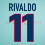 Barcelona 1998-2000 Rivaldo #11 Awaykit Nameset Printing