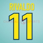 Barcelona 1998-1999 Rivaldo #11 Homekit Nameset Printing
