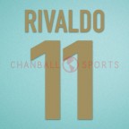 Barcelona 1999-2000 Rivaldo #11 Homekit Nameset Printing