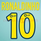 Barcelona 2003-2004 Ronaldinho #10 Homekit Nameset Printing